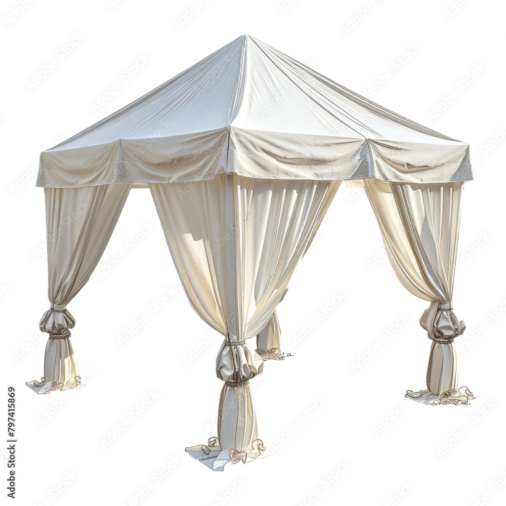 Event tent canopy isolated on transparent background