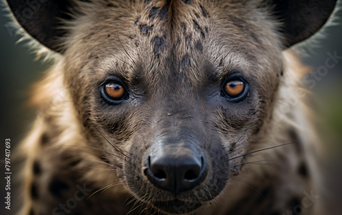 Spotted hyena (Crocuta crocuta) in the Okavango Delta, Botswana. photo