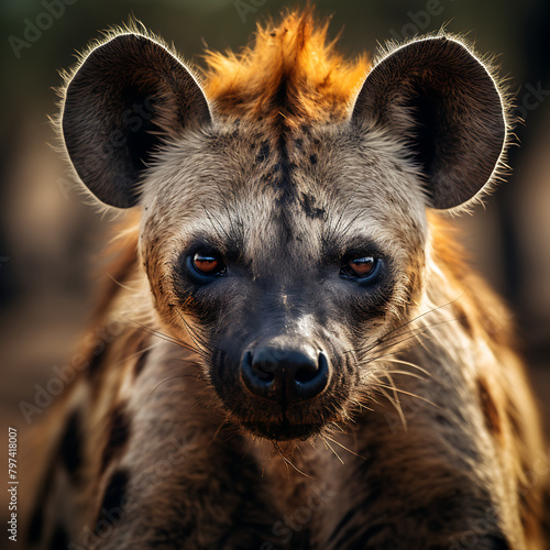 Spotted hyena (Crocuta crocuta) in the Okavango Delta, Botswana. photo