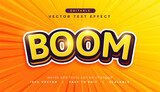 boom editable text effect in comic style