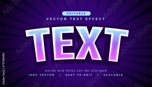 stylish editable text lettering in neon color photo