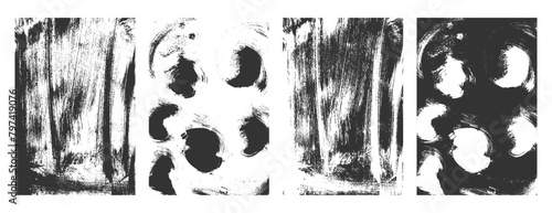 brush stroke style abstract grungy texture banner in collection