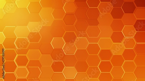 warm orange hexagonal pattern background