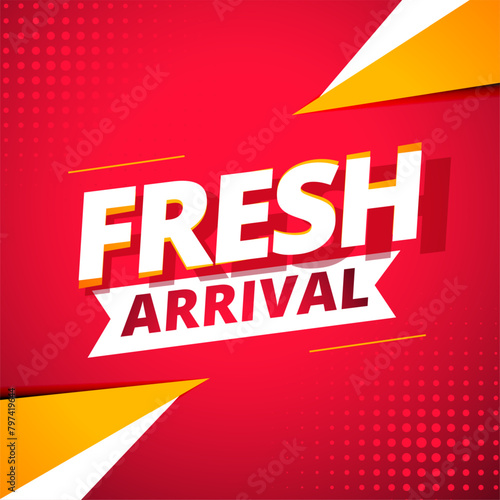 eye catching fresh arrival collection template with halftone effect