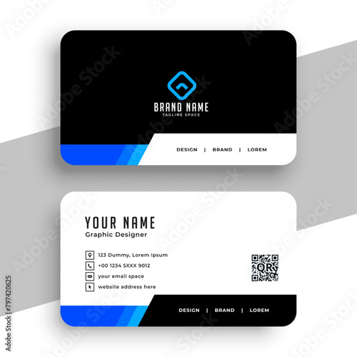 elegant professional business card template for individual info