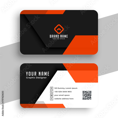 abstract corporate identity card template a ready to print