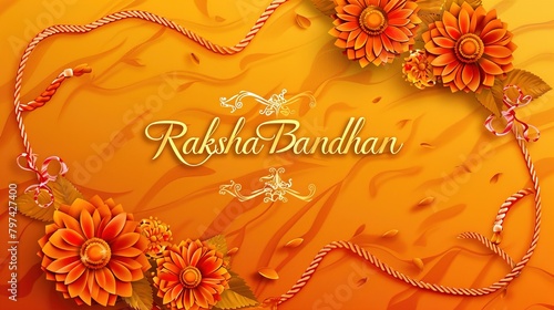 Vector Illustration of Happy Rakhi Festival Greeting Background.ikkustration photo