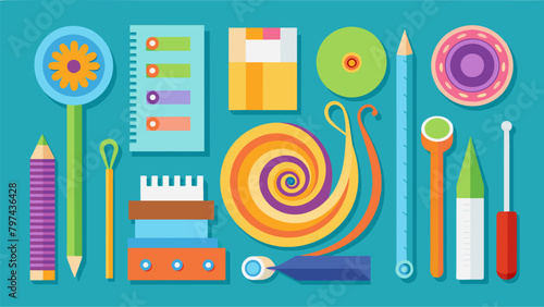 A paper quilling kit featuring highquality strips of colorful paper detailed tools and inspiring patterns for creating intricate and elegant paper.