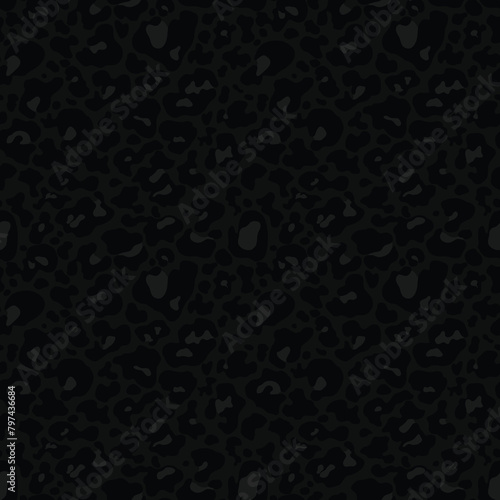  Leopard background seamless print, black pattern, vector stylish design for textiles