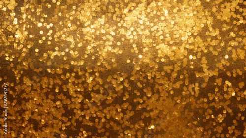 Gold glitter festive background  horizontal texture   Generative AI