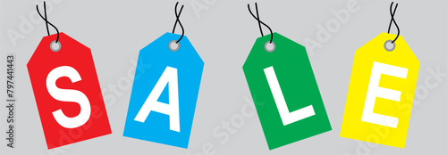 Set of Sale badges. big sale flex design Template banner shopping badges. Vector illustration.