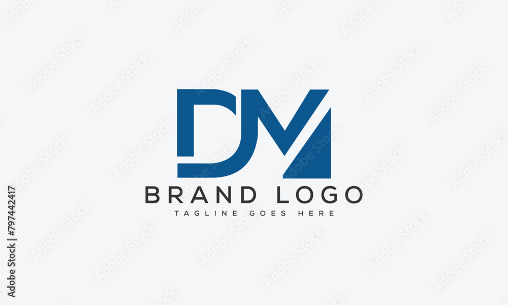 letter DM logo design vector template design for brand letter DM logo design vector template design for brand