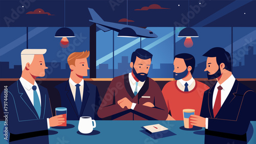 Late night at a posh hotel bar a group of jetsetting businessmen trade tips and tricks for collecting and maintaining highend watches..