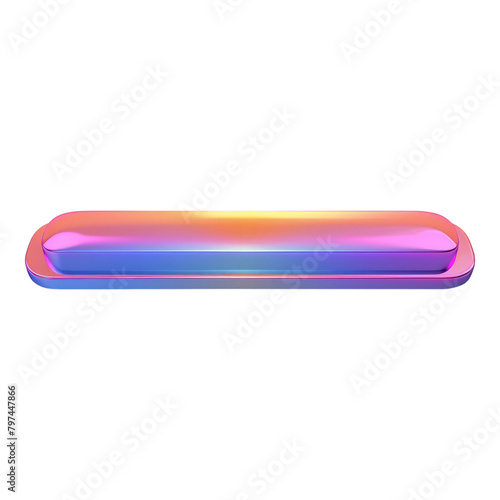 Vibrant minimal search bar design isolated on transparent background