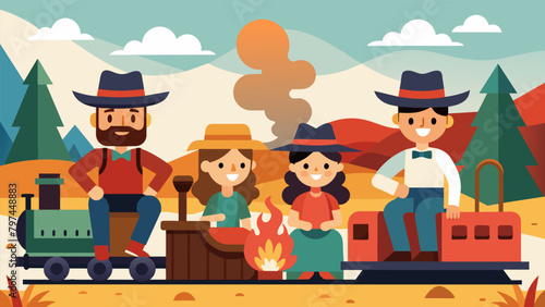 A family of five takes a timetraveling train ride to the Wild West where they participate in a cowboythemed rodeo and enjoy a campfire cookout