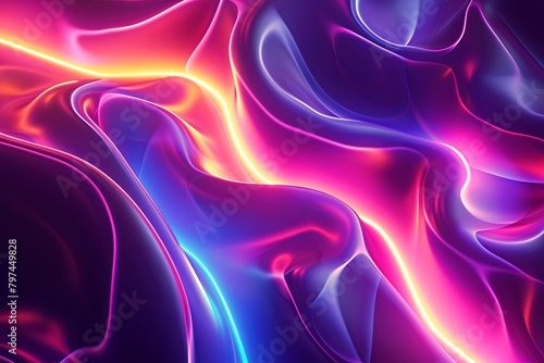 Neon Organica: Glowing Organic Shapes in Vibrant Neon Hues