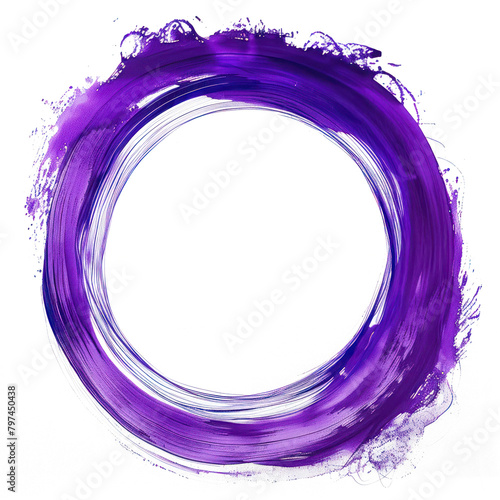 Circle with bright purple color of effect isolate on transparent png.