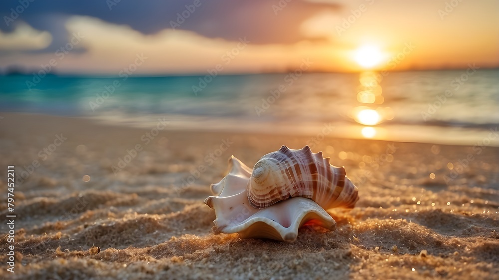 seashell on the beach seashell on the beach
