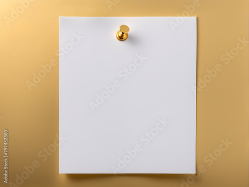A piece of white paper was pinned to a solid colored background with thumbnails, leaving blank space for writing product introductions and announcements,