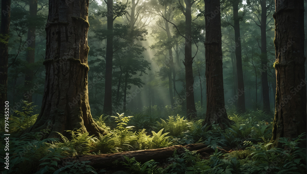 dark forest , Dark foggy forest, A dense forest with a thick layer of fog covering the trees, nightmare forest with creepy trees dark forest , Dark foggy forest, A dense forest with a thick layer of fog covering the trees, nightmare forest with creepy trees