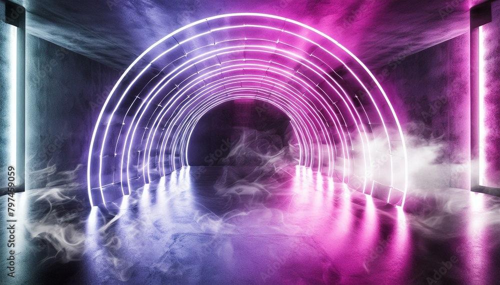Digital Dreamscape: Cyber Retro Grunge Tunnel Digital Dreamscape: Cyber Retro Grunge Tunnel