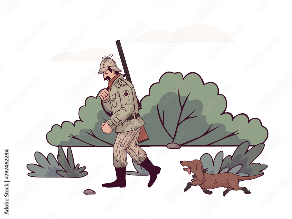 Fototapeta premium Hunter in the forest