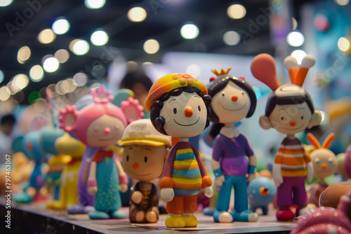 A group of figurines of the characters from the cartoon 
