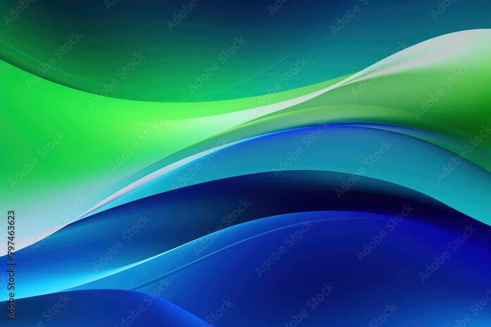 a blue and green waves a blue and green waves