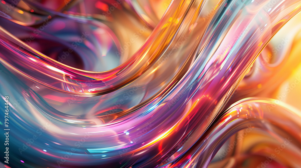 A colorful, abstract painting with a purple and orange swirl A colorful, abstract painting with a purple and orange swirl