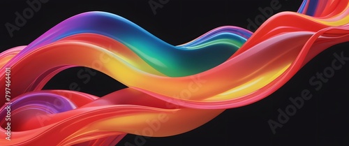 Colorful fluid background wallpaper, wavy abstract, futuristic and modern. Isolated object.