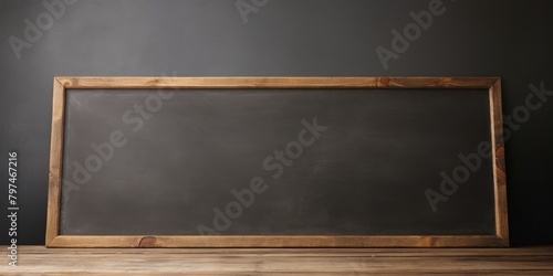 a blackboard with a wooden frame