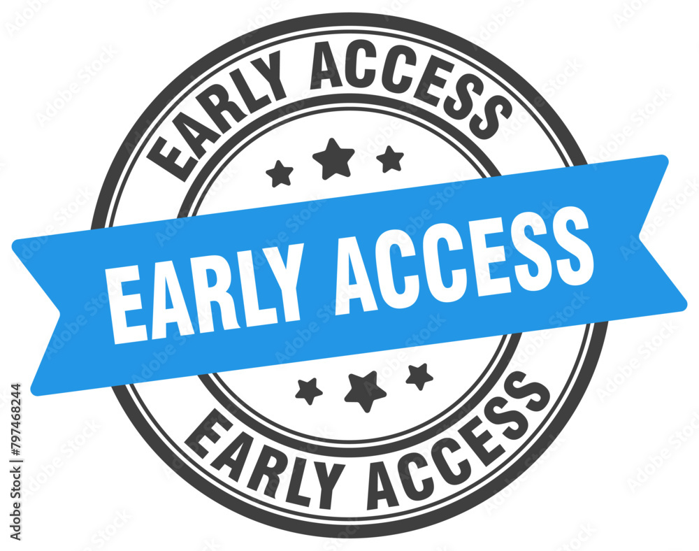 early access stamp. early access label on transparent background. round sign early access stamp. early access label on transparent background. round sign