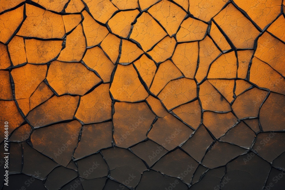 a cracked brown and black surface a cracked brown and black surface