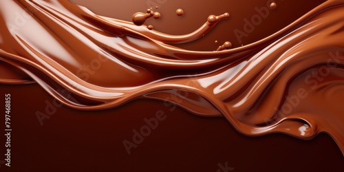 a liquid chocolate swirls