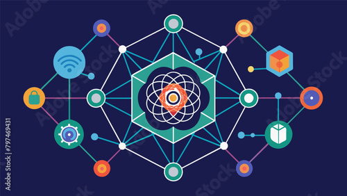 An intricate weblike structure representing the interplay of quantum and neural networks in processing and storing information..