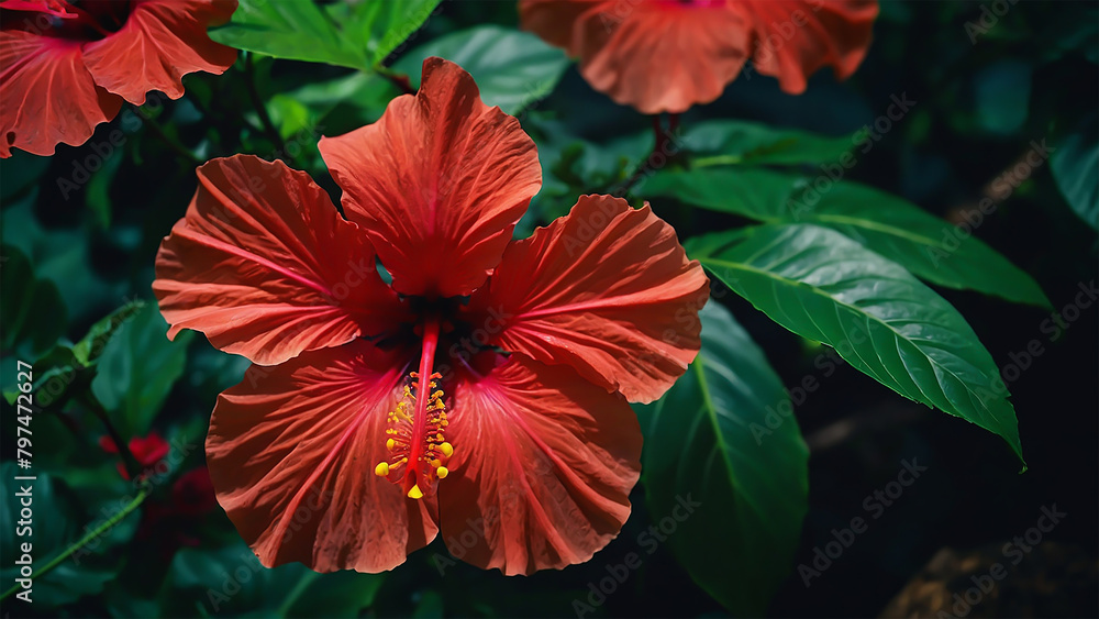 red flower in the garden red flower in the garden