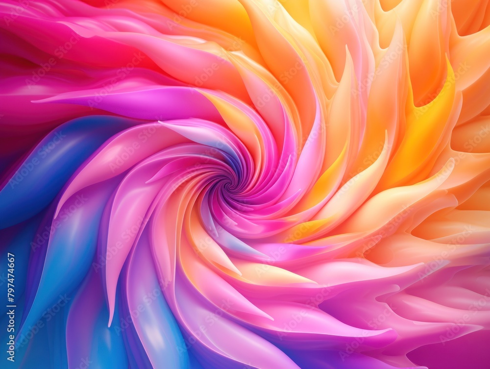 Obraz premium a colorful swirl of petals