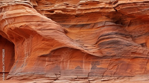 red rock canyon formed by wind.