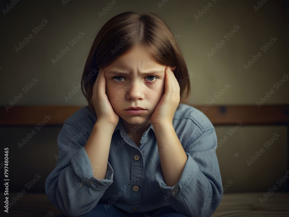Illustration of someone who is sad and depressed Illustration of someone who is sad and depressed