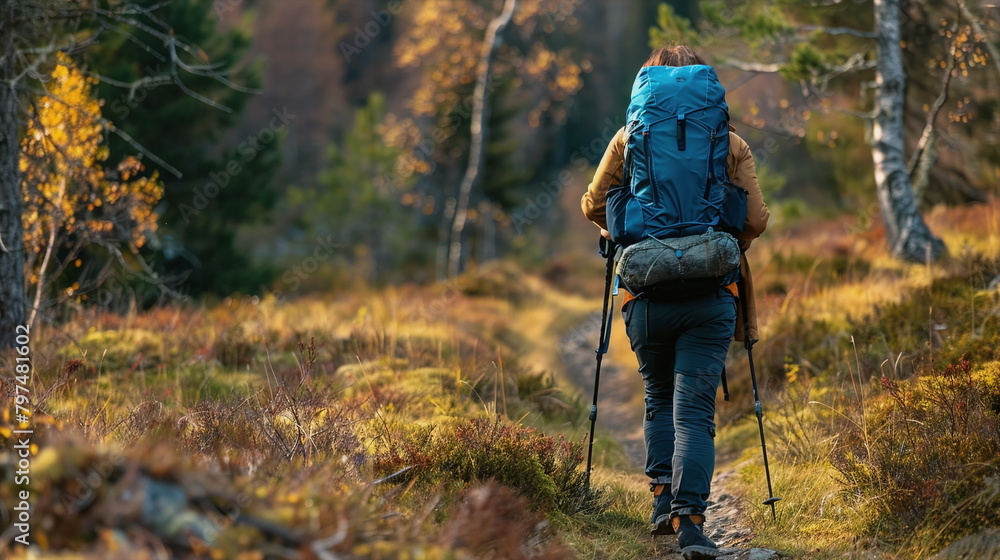 Symbol picture for hiking in the mountains