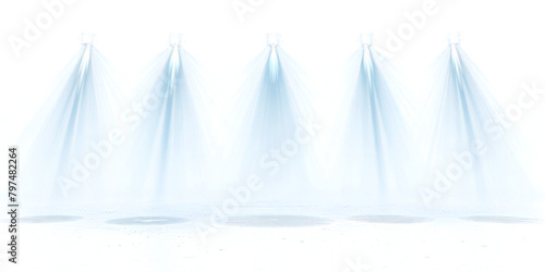 Set of spotlight lights light effect  light Beige and white color isolated on transparent png. 