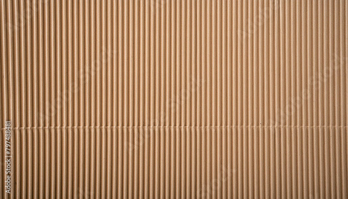 A background of corrugated cardboard  emphasizing the grooved lines for an industrial feel