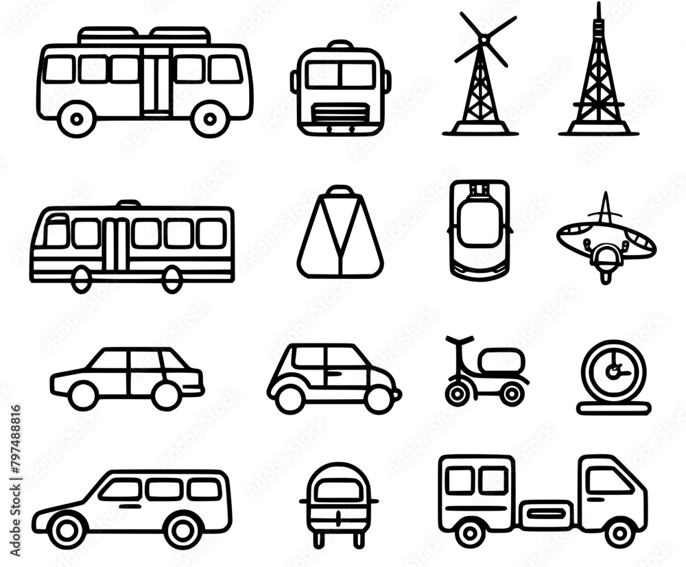 Transport Icon Set Transport Icon Set