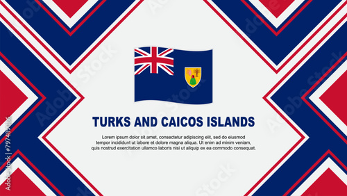 Wallpaper Mural Turks And Caicos Islands Flag Abstract Background Design Template. Turks And Caicos Islands Independence Day Banner Wallpaper Vector Illustration. Vector Torontodigital.ca