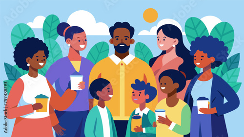 The event fosters a sense of community as people from all backgrounds come together to learn and honor the history of black Americans.. Vector illustration