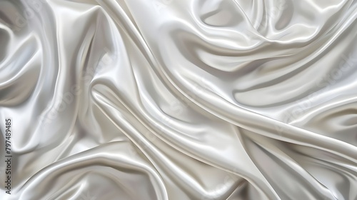 Close-up of fine pink, and white silk, texture background Ai generated 