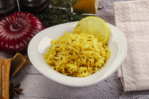Indian cuisine lemon basmati rice
