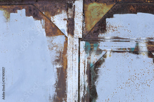 Iron, rusty texture.