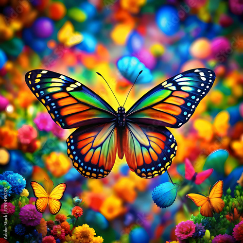 free photo butterfly flying over vibrant natures © athar