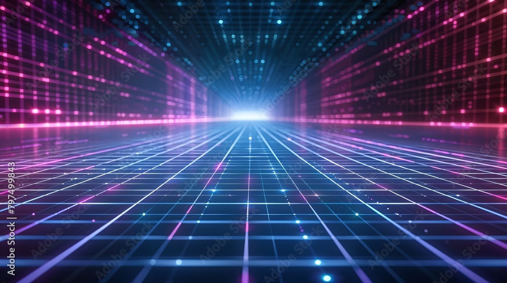 Grid Lines: A vector illustration of grid lines on a computer screen Grid Lines: A vector illustration of grid lines on a computer screen